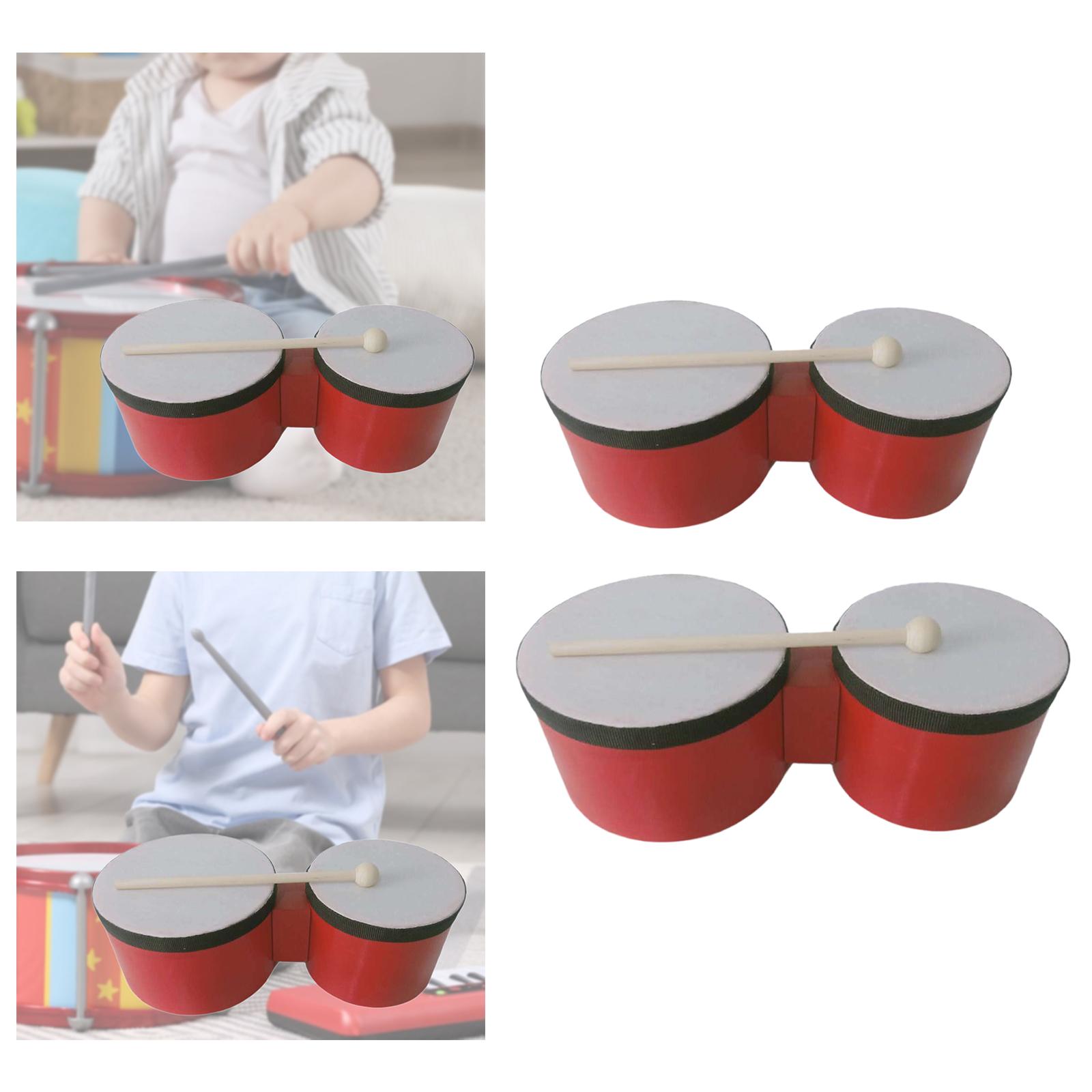 Bongo Drum Set - Set di Percussioni in Legno Bongo