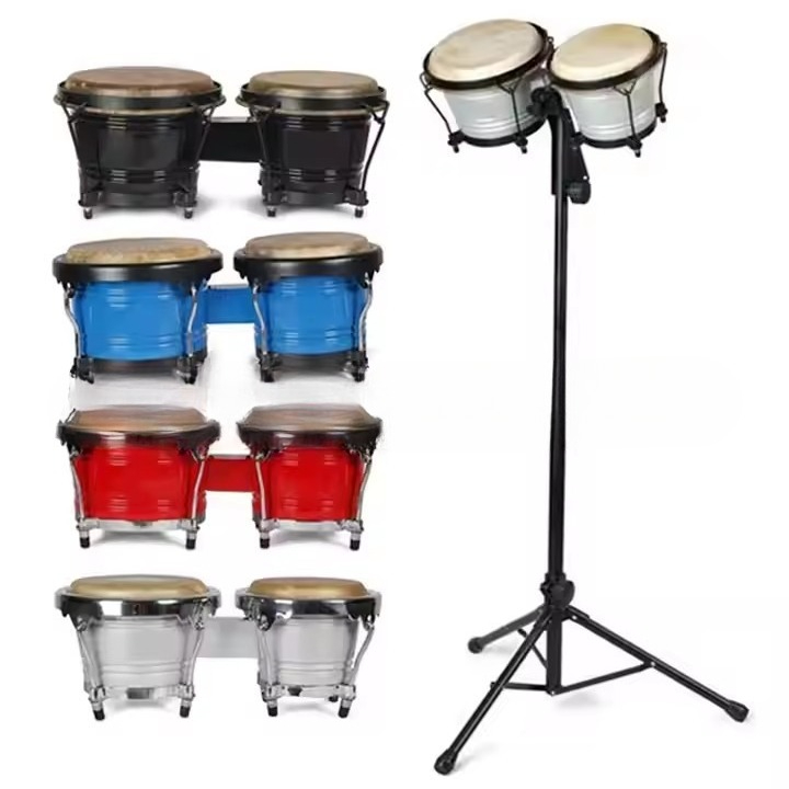Bongo Drum Set - Set Professionale di Tamburelli Bongo con
