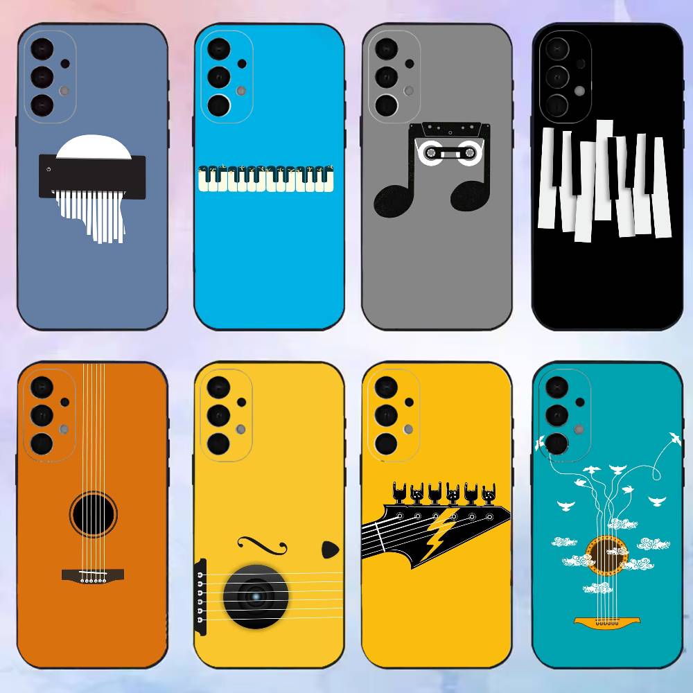 Musical Instrument Quotes - Cover Minimalista Nera per Samsung S25,