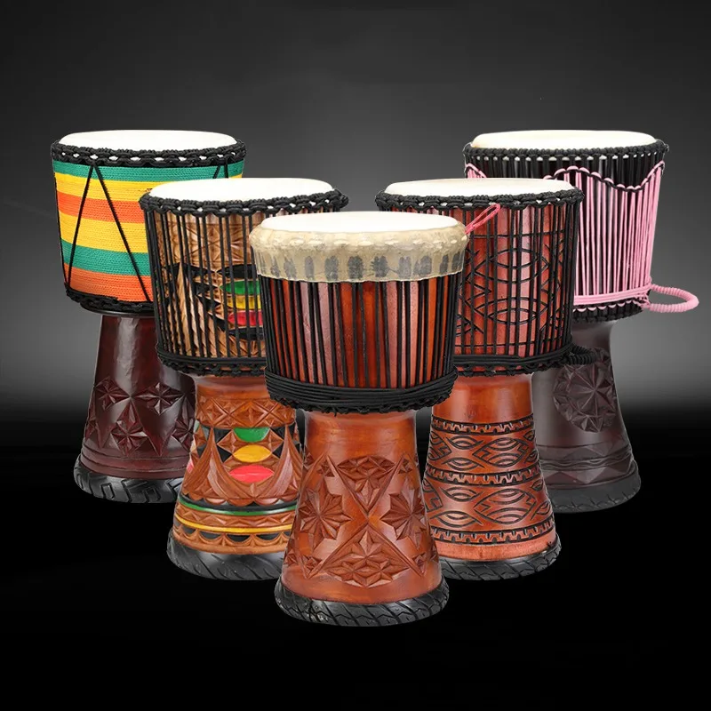 Musical Instrument African - Tamburo africano in mogano Djembe da