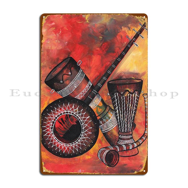 Musical Instrument Sign - Cartello in metallo per strumenti musicali