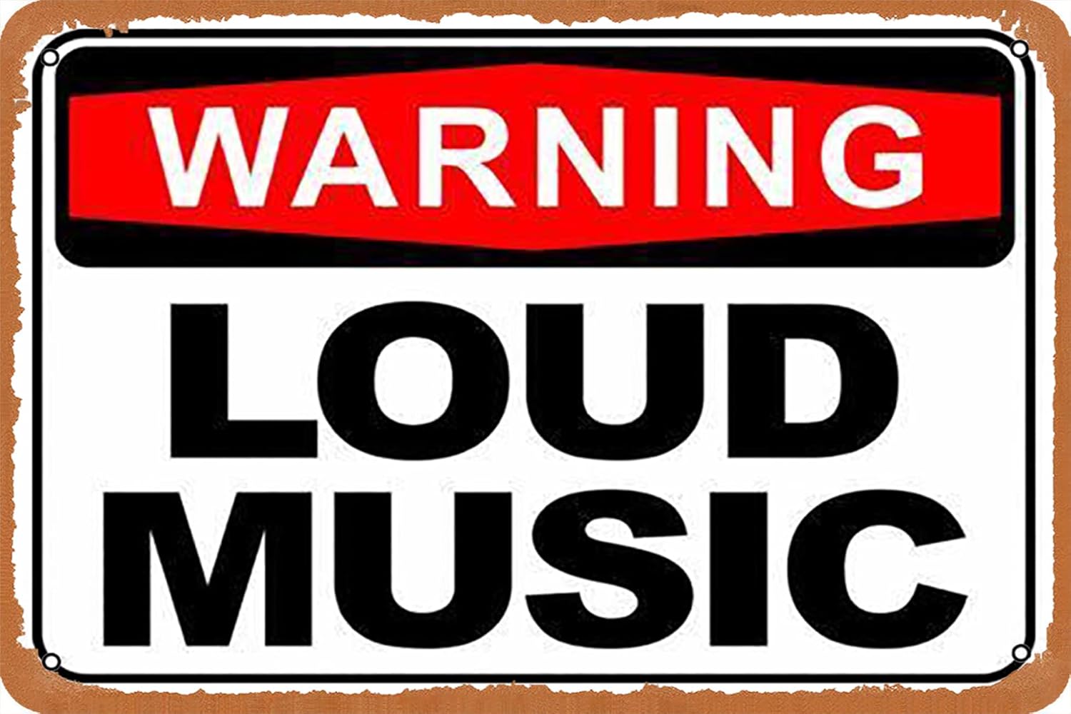 Musical Instrument Sign - avviso Loud Music vintage targa in