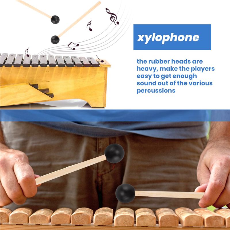 2 Pezzi Bacchette con Testa in - Musical Instrument Glockenspiel recensione e prezzo